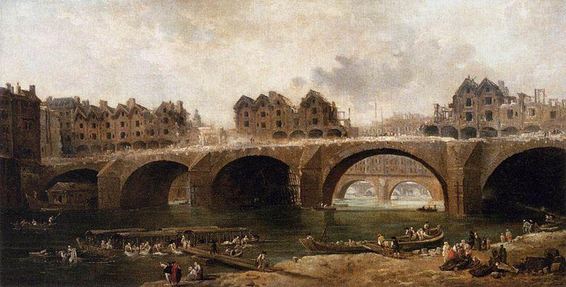 Hubert Robert Demolition of the Houses on the Pont Notre-Dame in 1786 China oil painting art